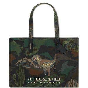 Coach Rexy Green Camo Canvas Tote